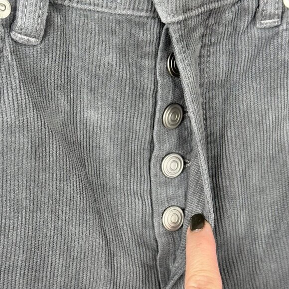 Daily Blue NEW Grey Corduroy Boost Straight Leg Jean Women's Size 27 Button Fly - Picture 4 of 11
